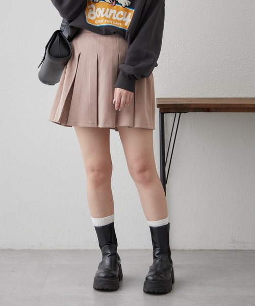 APPORTE PAR LES MARCHES（アポルテパーレマルシェ）の「【@re.__mi23企画】起毛ツイルプリーツスカート（スカート・レディース・ブラック/ブラウン/ベージュ・FREE）」の2枚目の写真