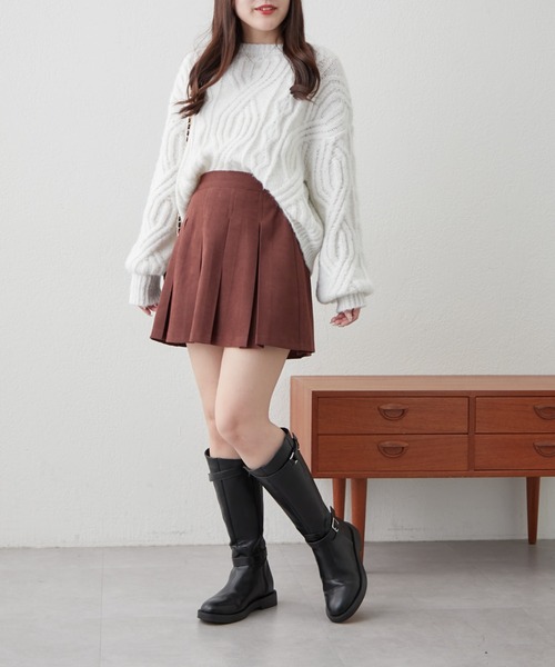 APPORTE PAR LES MARCHES（アポルテパーレマルシェ）の「【@re.__mi23企画】起毛ツイルプリーツスカート（スカート・レディース・ブラック/ブラウン/ベージュ・FREE）」の17枚目の写真