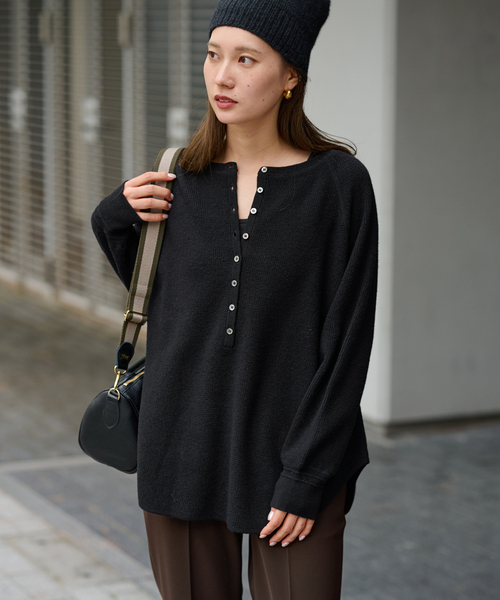 FRAMeWORK（フレームワーク）の「ウールワッフル ヘンリーネック