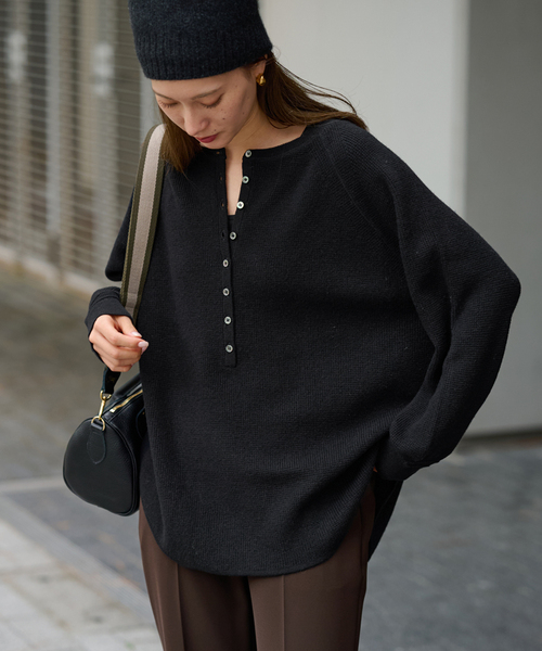 FRAMeWORK（フレームワーク）の「ウールワッフル ヘンリーネック