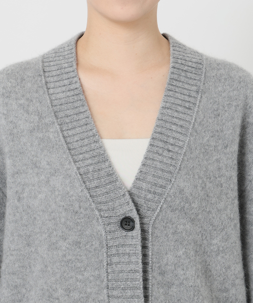 bow.a ボウエー アルパカカーディガン グレー ボウエー bow.a アルパカ