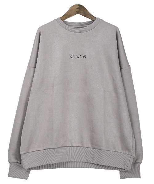 LUXSTYLE（ラグスタイル）の「刺繍入りグラフィックバックプリントスエードトレーナー（スウェット・メンズ・ホワイト/グレー・L/M）」の12枚目の写真
