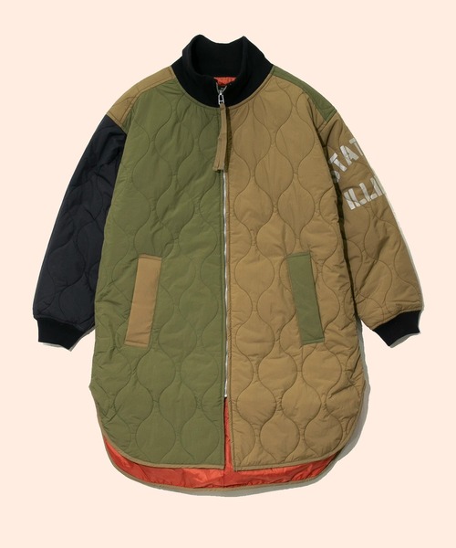 キューブキューブ　bigブルゾン　コート　中綿入りライナー付き　新品未使用品 CUBE SUGAR/キューブシュガー ナイロンキルトBigブルゾン