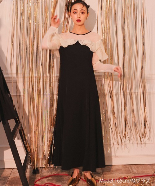 スーツ・フォーマル・ドレス ANDRESD frills flare dress セール】【ANDRESD】frills flare dress ドレス 結婚式 成人式