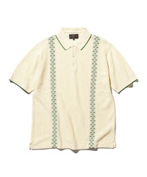 BEAMS PLUS | ストライプ メッシュ ニット ポロシャツ(ポロシャツ)