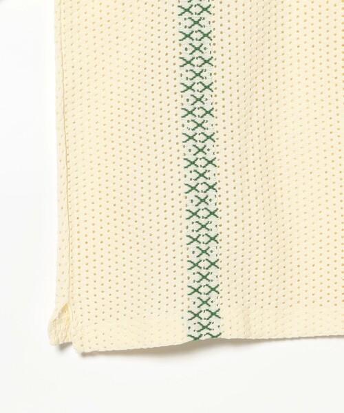 BEAMS PLUS（ビームスプラス）の「ストライプ メッシュ ニット ポロシャツ（ポロシャツ・メンズ・オフホワイト/ブラック/サックスブルー/イエロー・S/M/L/XL）」の15枚目の写真