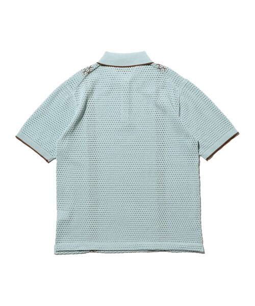 BEAMS MEN｜BEAMS PLUS｜ストライプ メッシュ ニット ポロシャツ