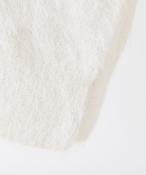 one after another NICE CLAUP（ワンアフターアナザーナイスクラップ）の「ゴールドボタンラメフェザーカーディガン（カーディガン/ボレロ・レディース・ピンク/アイボリー/ミント/チャコールグレー・FREE）」の11枚目の写真