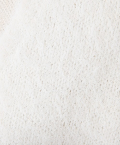 one after another NICE CLAUP（ワンアフターアナザーナイスクラップ）の「ゴールドボタンラメフェザーカーディガン（カーディガン/ボレロ・レディース・ピンク/アイボリー/ミント/チャコールグレー・FREE）」の12枚目の写真