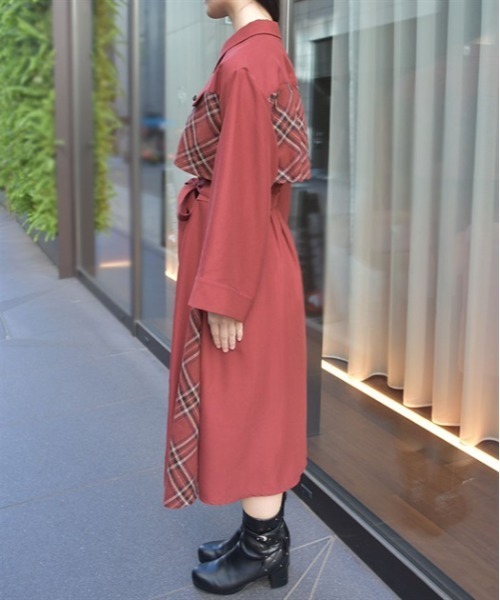 新品未使用　axesfemmekawaii　ワンピース　限定色　オールシーズン axes femme（アクシーズファム）の「起毛チェックバイカラーワンピース