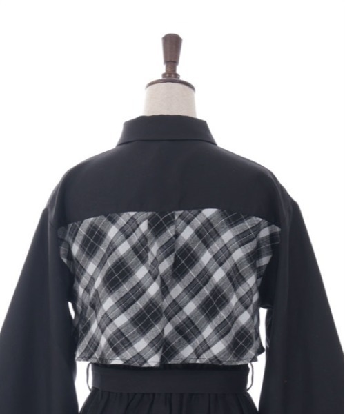 axes femme（アクシーズファム）の「起毛チェックバイカラーワンピース（ワンピース・レディース・レッド/ネイビー/ブラック・FREE）」の16枚目の写真