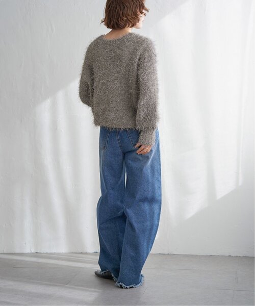 notch.(ノッチ)の「ダンスフェザープルオーバーニット(ニット/セーター・レディース・チャコール/ラベンダー/オフホワイト・M)」の11枚目の写真