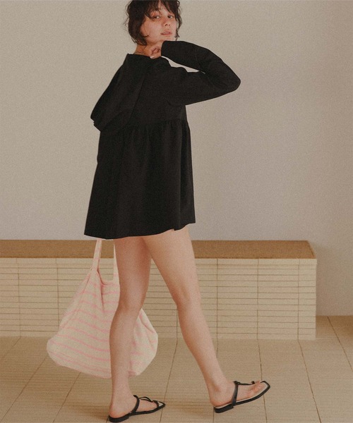 titivate（ティティベイト）の「パイル地ビッグトートバッグ（トートバッグ・レディース・ベージュ系その他/ホワイト系その他/ブルー系その他/ブルー系その他2/ピンク系その他/オレンジ/ライトブルー・FREE）」の14枚目の写真