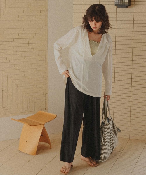 titivate（ティティベイト）の「パイル地ビッグトートバッグ（トートバッグ・レディース・ベージュ系その他/ホワイト系その他/ブルー系その他/ブルー系その他2/ピンク系その他/オレンジ/ライトブルー・FREE）」の8枚目の写真