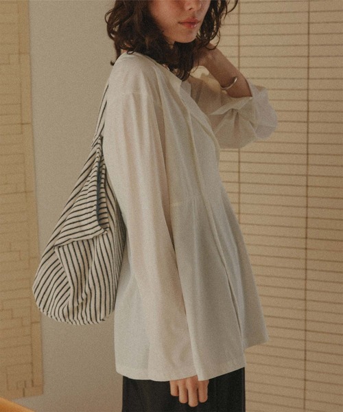 titivate（ティティベイト）の「パイル地ビッグトートバッグ（トートバッグ・レディース・ベージュ系その他/ホワイト系その他/ブルー系その他/ブルー系その他2/ピンク系その他/オレンジ/ライトブルー・FREE）」の9枚目の写真