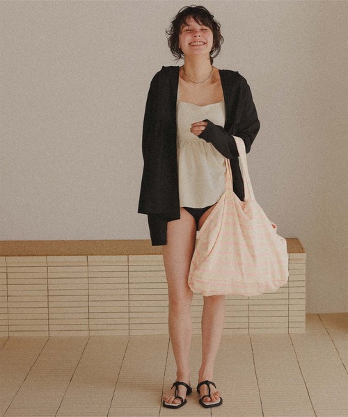 titivate（ティティベイト）の「パイル地ビッグトートバッグ（トートバッグ・レディース・ベージュ系その他/ホワイト系その他/ブルー系その他/ブルー系その他2/ピンク系その他/オレンジ/ライトブルー・FREE）」の18枚目の写真