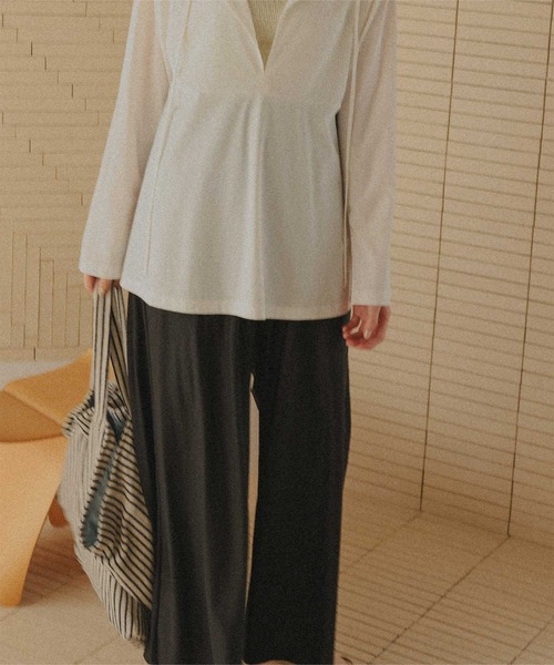 titivate（ティティベイト）の「パイル地ビッグトートバッグ（トートバッグ・レディース・ベージュ系その他/ホワイト系その他/ブルー系その他/ブルー系その他2/ピンク系その他/オレンジ/ライトブルー・FREE）」の12枚目の写真