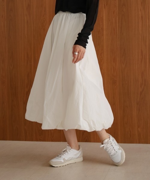 Bab（バブ）の「バルーンスカート（スカート・レディース・オフホワイト/グレー/ブラック/ベージュ・MEDIUM）」の2枚目の写真