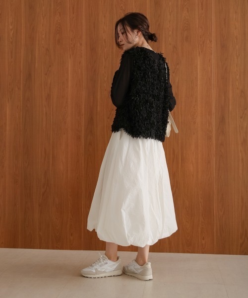 Bab（バブ）の「バルーンスカート（スカート・レディース・オフホワイト/グレー/ブラック/ベージュ・MEDIUM）」の6枚目の写真