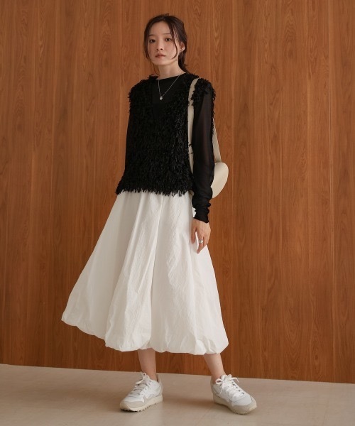 Bab（バブ）の「バルーンスカート（スカート・レディース・オフホワイト/グレー/ブラック/ベージュ・MEDIUM）」の11枚目の写真