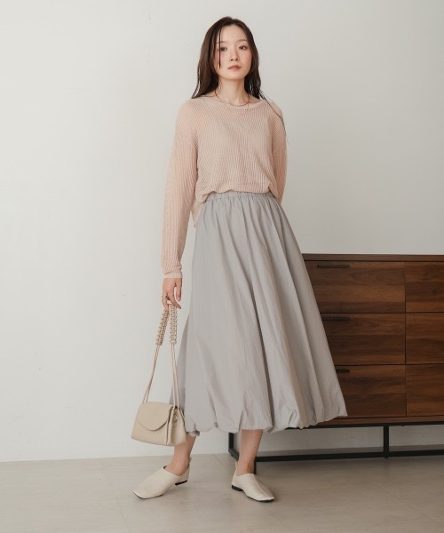 Bab（バブ）の「バルーンスカート（スカート・レディース・オフホワイト/グレー/ブラック/ベージュ・MEDIUM）」の16枚目の写真