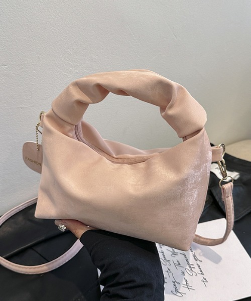 Teem Store(チームストア)の「2WAYギャザーバッグ(ショルダーバッグ・レディース・ブラック/ホワイト/シルバー/ピンク・F)」の18枚目の写真