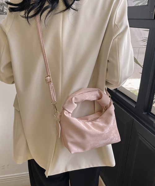 Teem Store(チームストア)の「2WAYギャザーバッグ(ショルダーバッグ・レディース・ブラック/ホワイト/シルバー/ピンク・F)」の17枚目の写真