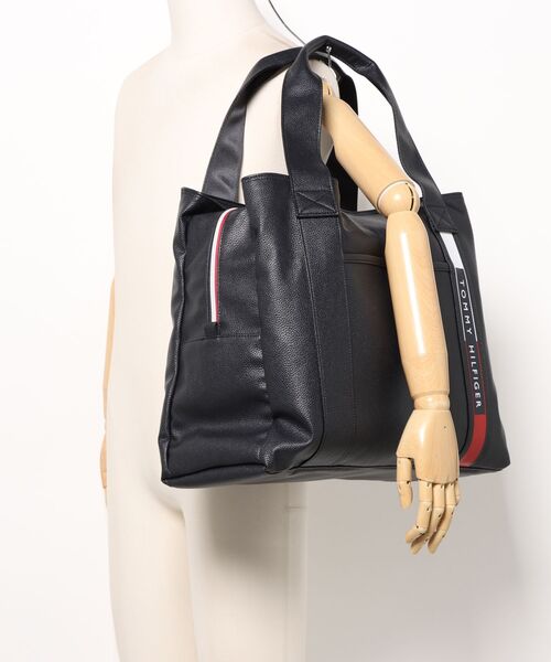 TOMMY HILFIGER GOLF（トミー ヒルフィガー ゴルフ）の「ﾄｰﾄﾊﾞｯｸﾞ ﾌﾗｯｸﾞﾛｺﾞ（トートバッグ・メンズ・ホワイト・フリー）」の9枚目の写真