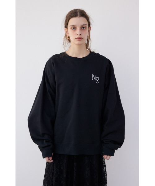 SLY(スライ)の「Ngm.S LOGO SW TOPS ナゴミ スライ ロゴ スウェット トップス トレーナー(スウェット・レディース・ライトブルー/ブラック/アイボリー/杢グレー・FREE)」の14枚目の写真