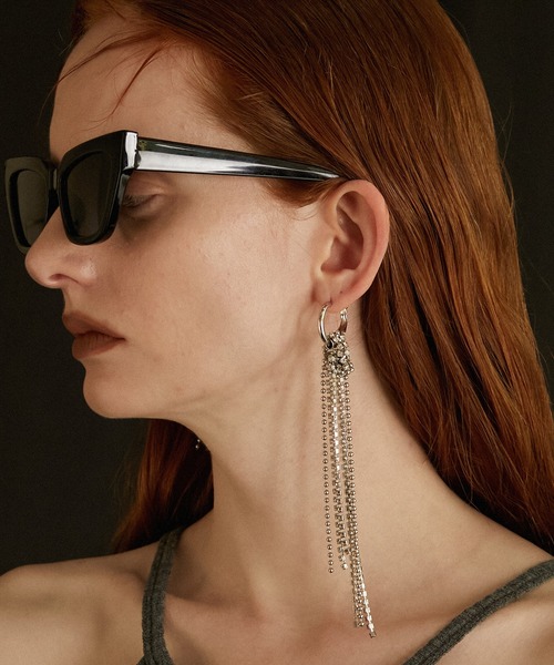 PRANK PROJECT（プランクプロジェクト）の「アシメチェーンピアス / Asymmetrical Chain Earrings（ピアス（両耳用）・レディース・シルバー・FREE）」の7枚目の写真