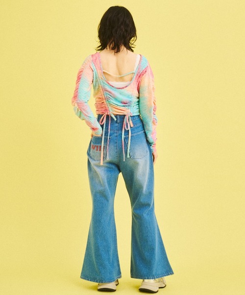 What Is Heart(ワットイズハート)の「flare denim pants- フレア デニム パンツ -(デニムパンツ・レディース・ブラック/サックスブルー・MEDIUM/SMALL)」の22枚目の写真