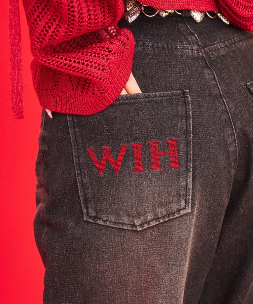 What Is Heart(ワットイズハート)の「flare denim pants- フレア デニム パンツ -(デニムパンツ・レディース・ブラック/サックスブルー・MEDIUM/SMALL)」の4枚目の写真