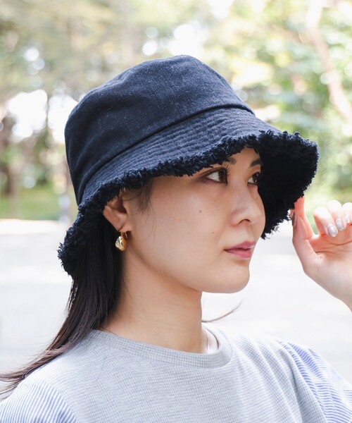 BEAMS HEART（ビームスハート）の「フリンジ ハット（ハット・レディース・ホワイト系その他5/ブラック/サックスブルー/ブルー・FREE）」の2枚目の写真