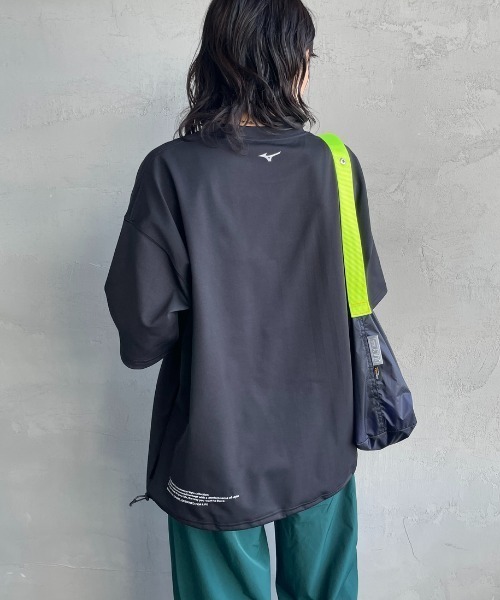 MIZUNO（ミズノ　）の「【mina 7月号掲載】[MIZUNO/ミズノ] 別注 ドローコード付き ワンポイントロゴTシャツ（Tシャツ/カットソー・レディース・ブラック/ホワイト/グレイッシュベージュ・M/L/S/XL）」の22枚目の写真