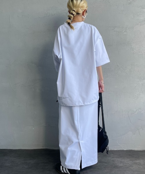 MIZUNO（ミズノ　）の「【mina 7月号掲載】[MIZUNO/ミズノ] 別注 ドローコード付き ワンポイントロゴTシャツ（Tシャツ/カットソー・レディース・ブラック/ホワイト/グレイッシュベージュ・M/L/S/XL）」の19枚目の写真