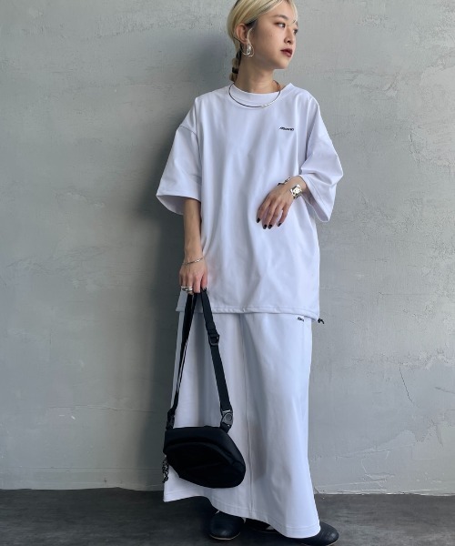 MIZUNO（ミズノ　）の「【mina 7月号掲載】[MIZUNO/ミズノ] 別注 ドローコード付き ワンポイントロゴTシャツ（Tシャツ/カットソー・レディース・ブラック/ホワイト/グレイッシュベージュ・M/L/S/XL）」の17枚目の写真