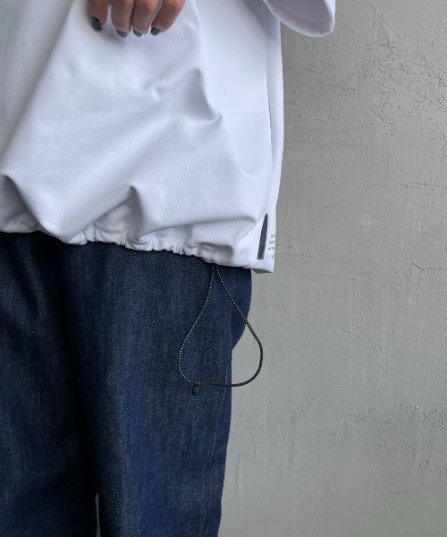 MIZUNO（ミズノ　）の「【mina 7月号掲載】[MIZUNO/ミズノ] 別注 ドローコード付き ワンポイントロゴTシャツ（Tシャツ/カットソー・レディース・ブラック/ホワイト/グレイッシュベージュ・M/L/S/XL）」の14枚目の写真