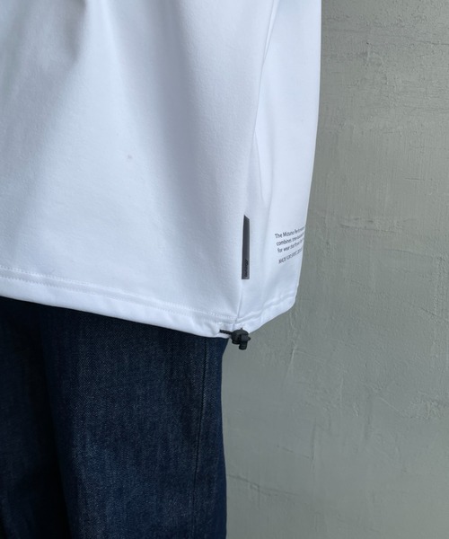 MIZUNO（ミズノ　）の「【mina 7月号掲載】[MIZUNO/ミズノ] 別注 ドローコード付き ワンポイントロゴTシャツ（Tシャツ/カットソー・レディース・ブラック/ホワイト/グレイッシュベージュ・M/L/S/XL）」の13枚目の写真