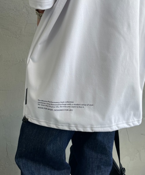 MIZUNO（ミズノ　）の「【mina 7月号掲載】[MIZUNO/ミズノ] 別注 ドローコード付き ワンポイントロゴTシャツ（Tシャツ/カットソー・レディース・ブラック/ホワイト/グレイッシュベージュ・M/L/S/XL）」の15枚目の写真