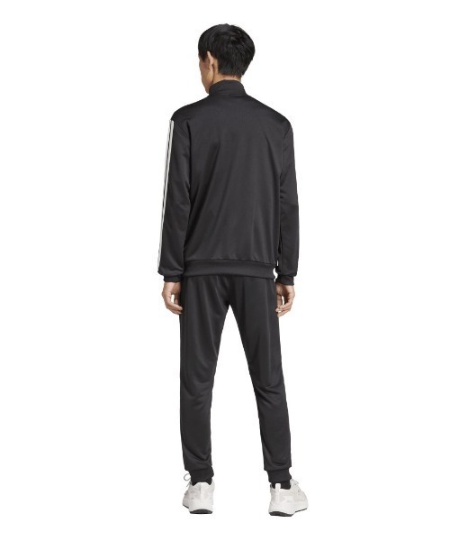 adidas(アディダス)の「アディダス adidas ベーシック スリーストライプス フレンチテリー トラックスーツ(ジャージ・メンズ・グレー/ブラック・LL/3L/S/M/L)」の8枚目の写真