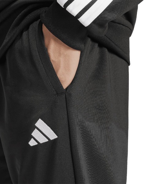 adidas(アディダス)の「アディダス adidas ベーシック スリーストライプス フレンチテリー トラックスーツ(ジャージ・メンズ・グレー/ブラック・LL/3L/S/M/L)」の10枚目の写真