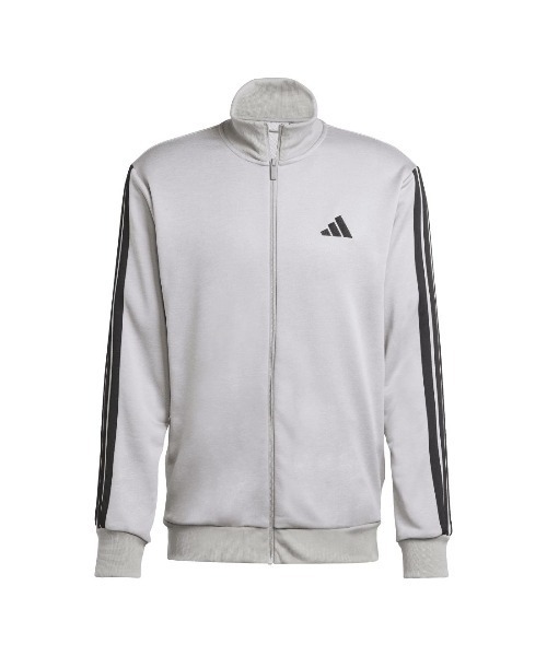 adidas(アディダス)の「アディダス adidas ベーシック スリーストライプス フレンチテリー トラックスーツ(ジャージ・メンズ・グレー/ブラック・LL/3L/S/M/L)」の12枚目の写真