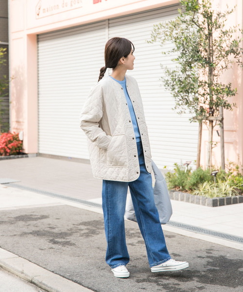 セール】カポックキルトミドルジャケット（ダウンジャケット/コート