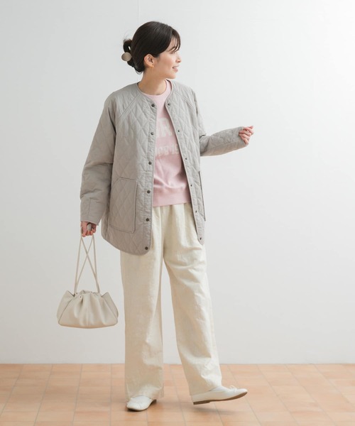 URBAN RESEARCH DOORS（アーバンリサーチドアーズ）の「カポックキルトミドルジャケット（ダウンジャケット/コート・レディース・アイボリー/グレー系その他/ブラック・MEDIUM）」の16枚目の写真