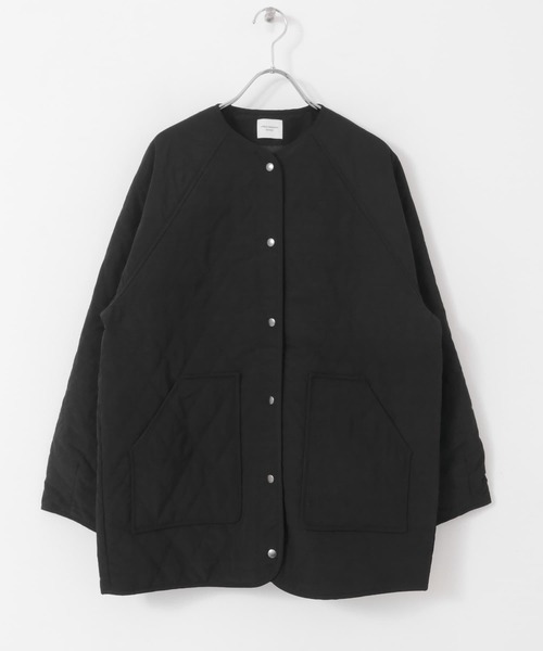 URBAN RESEARCH DOORS（アーバンリサーチドアーズ）の「カポックキルトミドルジャケット（ダウンジャケット/コート・レディース・アイボリー/グレー系その他/ブラック・MEDIUM）」の13枚目の写真