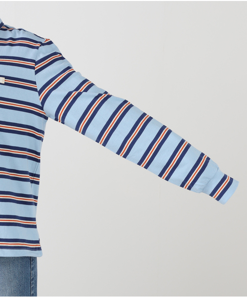 GLOWNY ストライプ 長袖ポロシャツ M GLOWNY/グロウニー TERRY PK LONG SLEEVE（ポロシャツ）｜GLOWNY