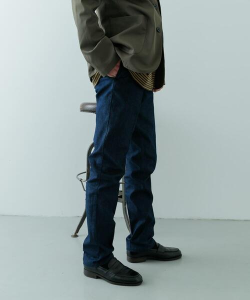 セール】1-tuck テーパード デニムスラックス（デニムパンツ）｜ITEMS