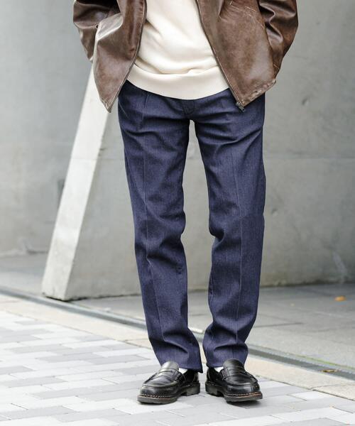 【新品】entre amis テーパード デニム スラックス パンツ 33 新品】entre amis テーパード デニム スラックス パンツ 33 イタリアの