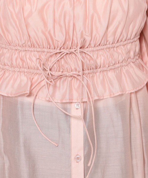 mysty woman（ミスティウーマン）の「キャミビスチェSETシャツ　320397（シャツ/ブラウス・レディース・アイボリー/ピンク/オフホワイト/ブラック・FREE）」の21枚目の写真