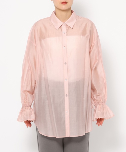 mysty woman（ミスティウーマン）の「キャミビスチェSETシャツ　320397（シャツ/ブラウス・レディース・アイボリー/ピンク/オフホワイト/ブラック・FREE）」の22枚目の写真